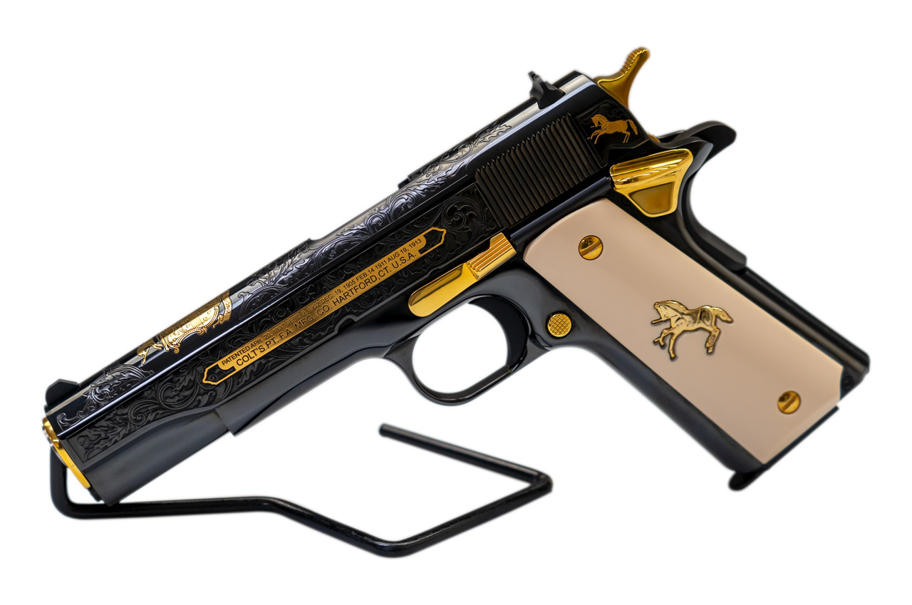 Colt 1911 Government Armsmear .45 ACP Limited Edition 5" NM Barrel, Ivory Grips, Blued Colt 1911 Government Armsmear .45 ACP Limited Edition 5" NM Barrel, Ivory Grips, Blued
