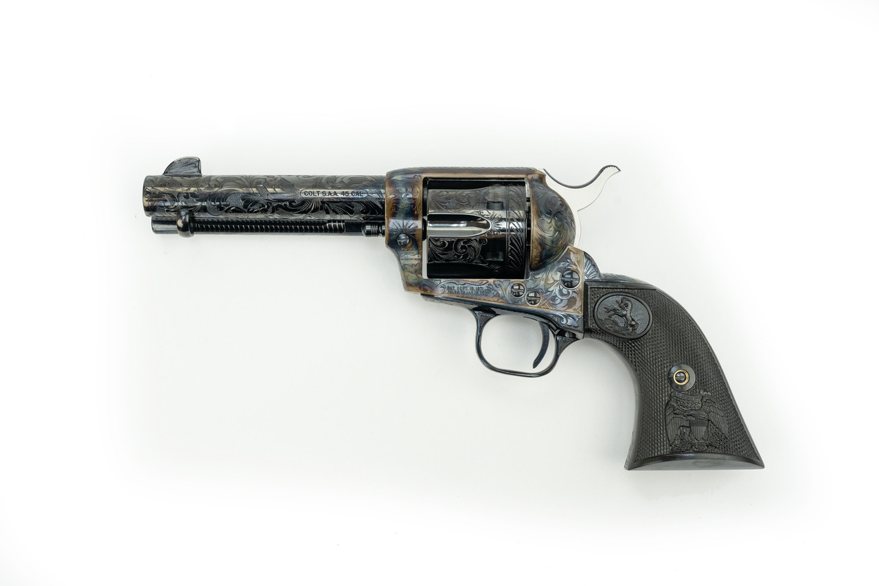 Colt Single Action Army Long Branch 45 Colt, 4.75", Walnut Grip, Polished Steel Colt Single Action Army Long Branch 45 Colt, 4.75", Walnut Grip, Polished Steel