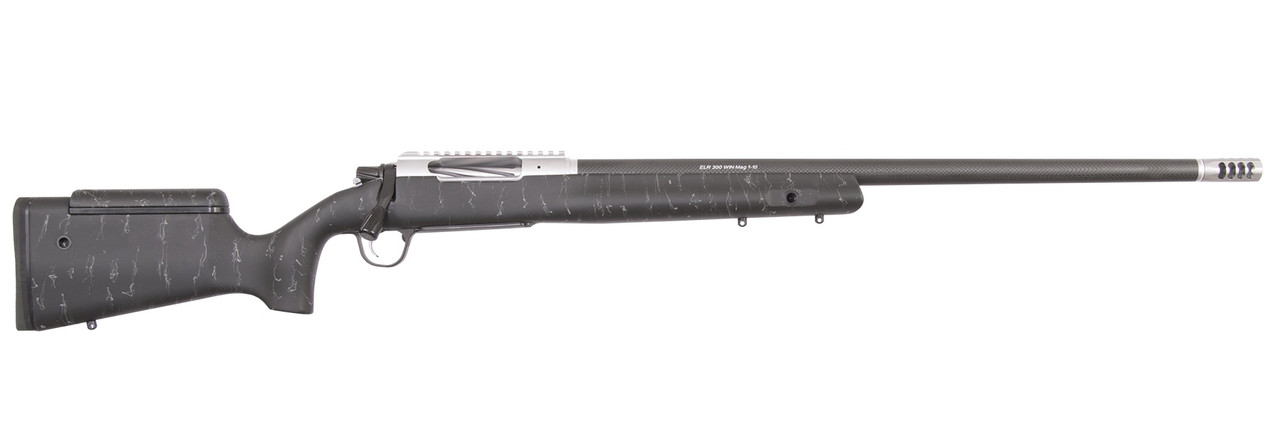 Christensen E.L.R. .30 Nosler, 26" Barrel, Black W/ Gray Webbing Stock Christensen E.L.R. .30 Nosler, 26" Barrel, Black W/ Gray Webbing Stock