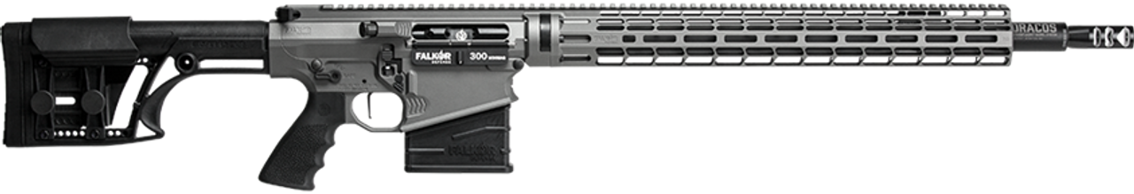 Falkor Petra AR-15 Type Rifle, 300 Win. Mag, Grey, 22in DRACOS Composite Barrel Falkor Petra AR-15 Type Rifle, 300 Win. Mag, Grey, 22in DRACOS Composite Barrel