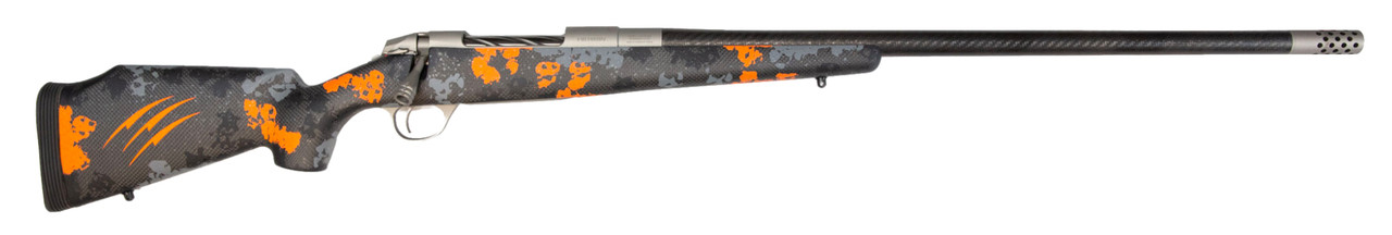 Fierce CT EDGE .300 PRC, 24" Carbon Barrel, Carbon Stock /w Orange Accent, 4rd Fierce CT EDGE .300 PRC, 24" Carbon Barrel, Carbon Stock /w Orange Accent, 4rd