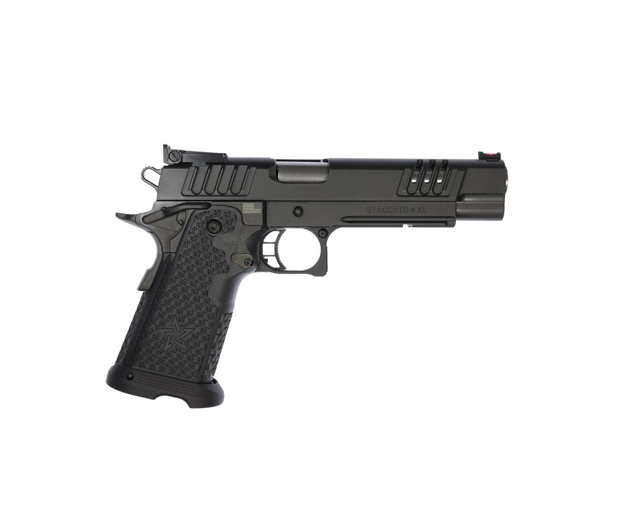 STI Staccato XL .40 S&W, 5.4" Bull Barrel, Fiber/Adj. Sights, Black DLC, 15/18rd STI Staccato XL .40 S&W, 5.4" Bull Barrel, Fiber/Adj. Sights, Black DLC, 15/18rd