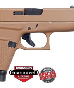 Glock 43 9mm, Apollo Custom, 3.39" Barrel Davidson Dark Earth Full Coverage, 2x 6rd Mags