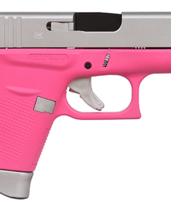 Glock G43 9mm, 3.39" Barrel, Fixed Sights, Silver/Pink Satin, 6rd