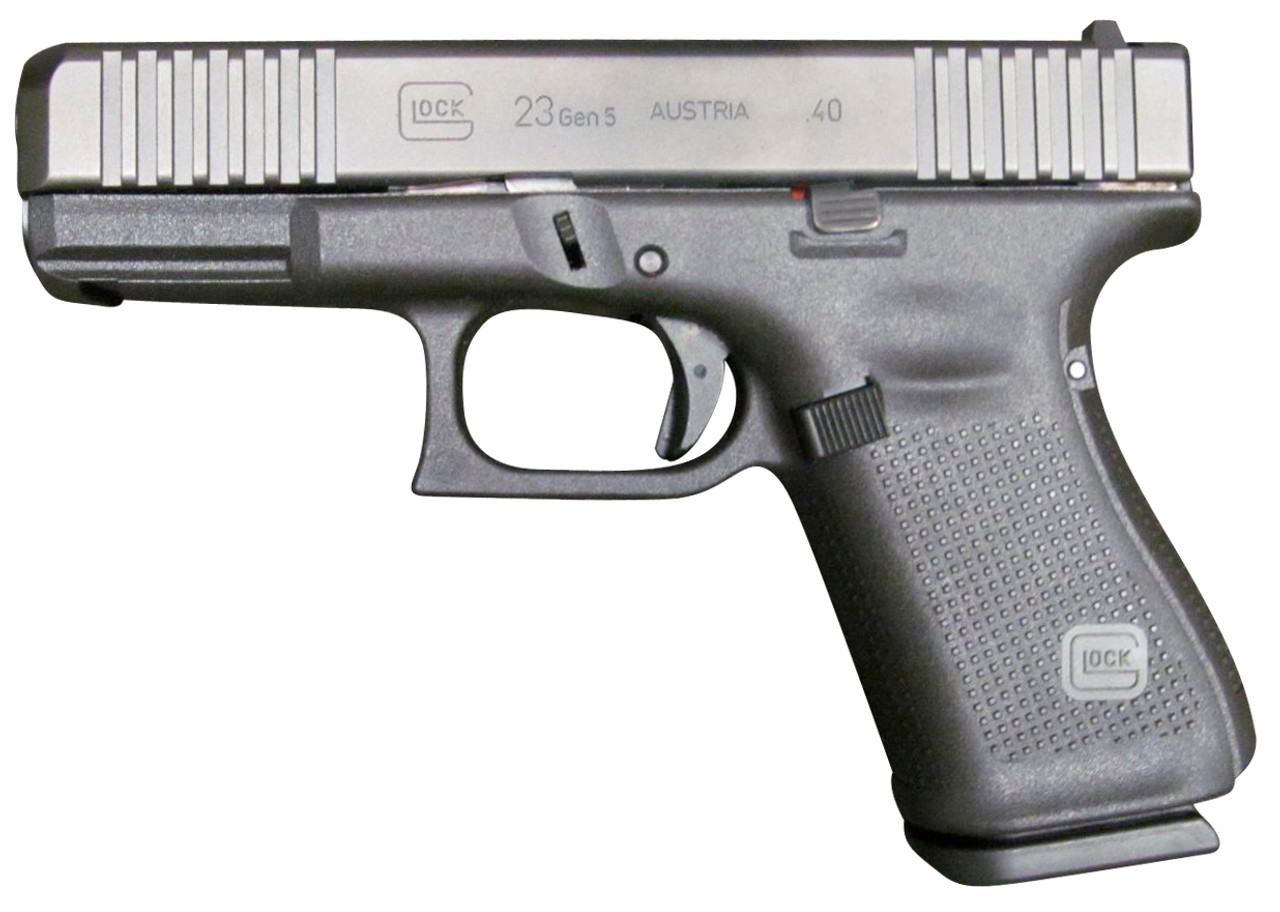 Glock 23 Gen5 .40 S&W, 4.02" GMB, Fixed Sights, Black, 10rd Glock 23 Gen5 .40 S&W, 4.02" GMB, Fixed Sights, Black, 10rd