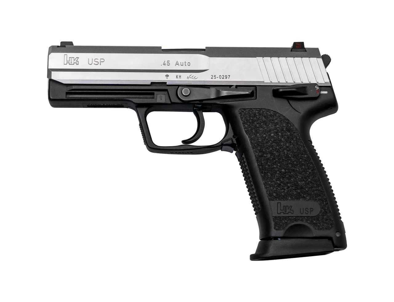 HK USP Used .45 ACP, 4.41" Barrel, DA, Stainless/Black, 12rd HK USP Used .45 ACP, 4.41" Barrel, DA, Stainless/Black, 12rd