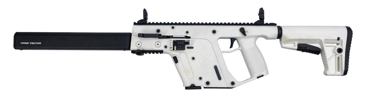 Kriss Vector Gen II Carbine Used .45 ACP, 16" Barrel, Defiance M4 Stock, Alpine White, 13rd Kriss Vector Gen II Carbine Used .45 ACP, 16" Barrel, Defiance M4 Stock, Alpine White, 13rd