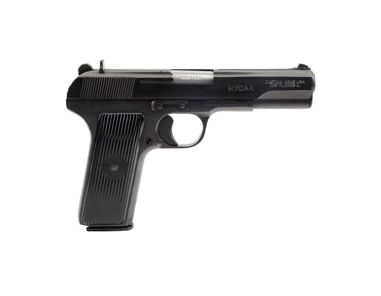 Zastava M70AA Tokarev Pistol (Soviet TT Type) 9mm 4.5" Barrel, Blued Finish, 8rd Mag Zastava M70AA Tokarev Pistol (Soviet TT Type) 9mm 4.5" Barrel, Blued Finish, 8rd Mag