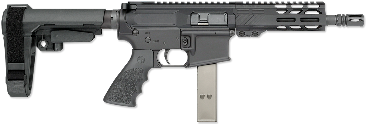 Rock River Arms LAR-9, 9mm, 7", SBX-K Arm Brace, 32rd, Black Rock River Arms LAR-9, 9mm, 7", SBX-K Arm Brace, 32rd, Black