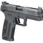Ruger 57 5.7x28mm, 4.9" Barrel, Fiber Optic Front, Black, 20rd Mag