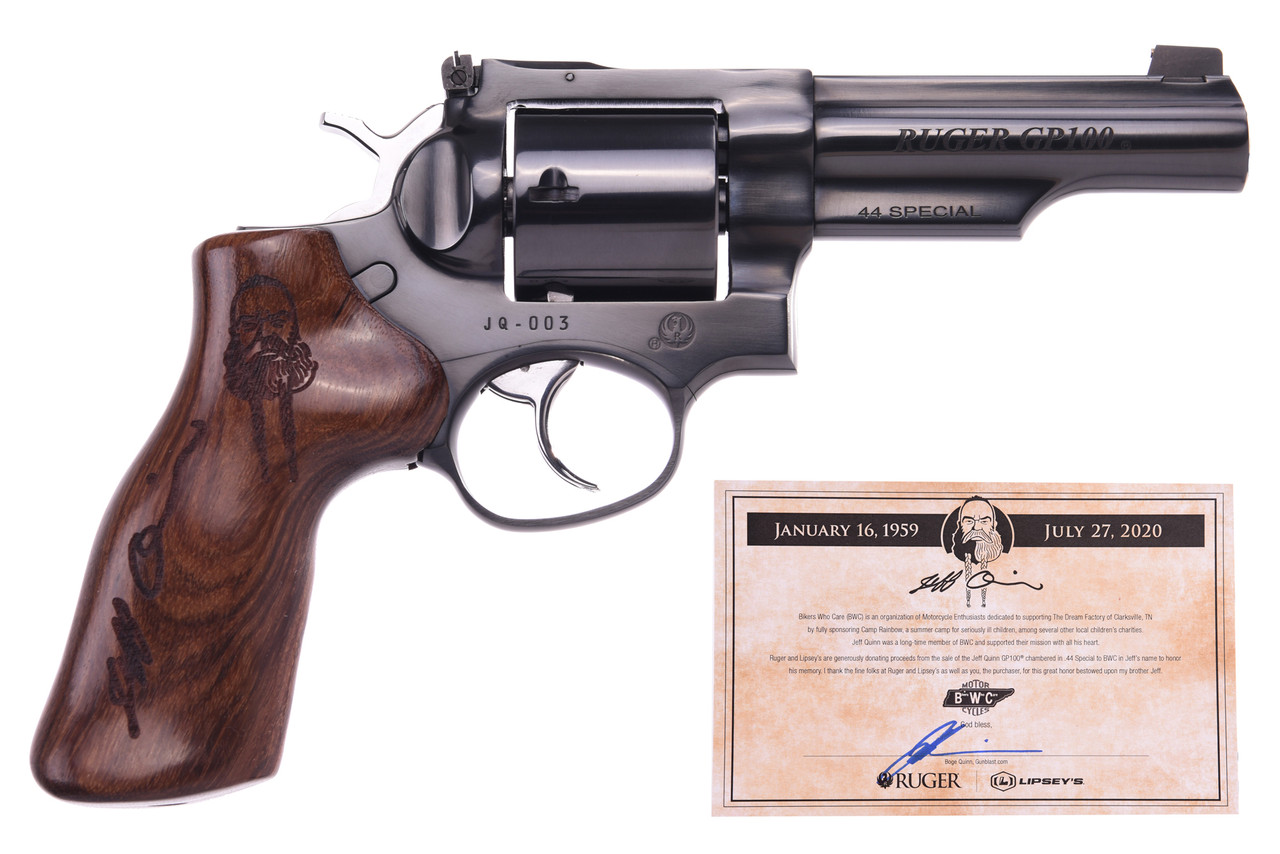 Ruger GP100 Jeff Quinn Limited Edition .44 Special, 4.2" Barrel, Hogue Walnut Grips, Polished Blued, 5rd Ruger GP100 Jeff Quinn Limited Edition .44 Special, 4.2" Barrel, Hogue Walnut Grips, Polished Blued, 5rd