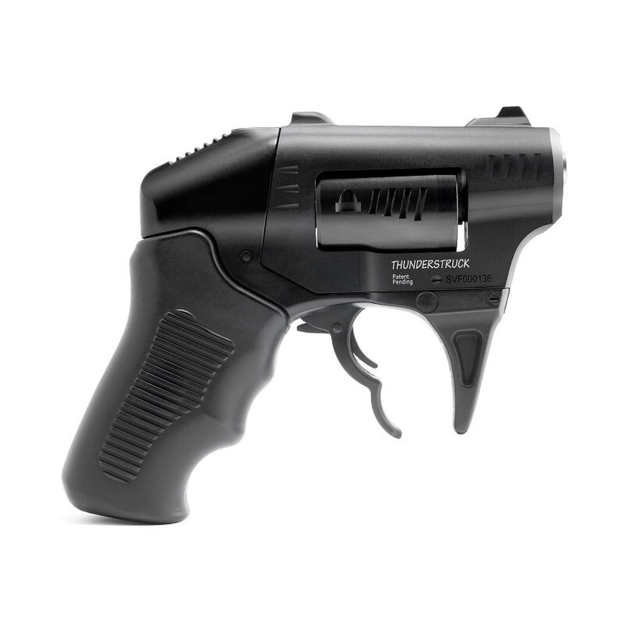 Standard Manufacturing Thunderstruck Double Action Revolver, 22 WMR, 1.25" Steel Barrel, Aluminum Frame, Black, Polymer Grips, 8Rd Standard Manufacturing Thunderstruck Double Action Revolver, 22 WMR, 1.25" Steel Barrel, Aluminum Frame, Black, Polymer Grips, 8Rd