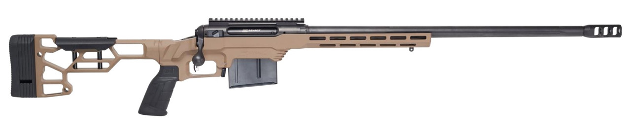 Savage 110 Precision, 300 Winchester Magnum, 24" Heavy Barrel, Flat Dark Earth, MDT LSS XL Chassis, 5Rd, Includes 1 AICS Magazine/ 20 MOA 1 Piece EGW Rail Savage 110 Precision, 300 Winchester Magnum, 24" Heavy Barrel, Flat Dark Earth, MDT LSS XL Chassis, 5Rd, Includes 1 AICS Magazine/ 20 MOA 1 Piece EGW Rail