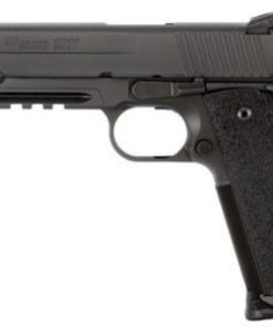 SIG 1911 45 ACP 4.9In TAC OPS BLK SAO Siglite Ergo XT Grip (4) 8RD Steel MAG Rail Threaded (.578X28 RH)