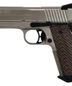 SIG 1911 45 ACP 4.2In Nickel NI PVD SAO Siglite Brown Vector Grip (2) 7RD Steel MAG