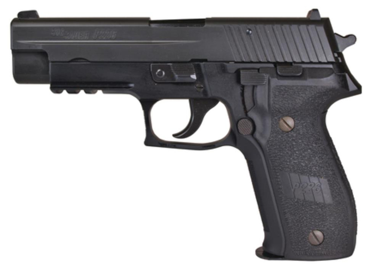 Sig P226 9mm, 4.4 Barrel, Contrast Sights, Black Nitron Finish, E2 Grips, 10rd CA LEGAL Sig P226 9mm, 4.4 Barrel, Contrast Sights, Black Nitron Finish, E2 Grips, 10rd CA LEGAL