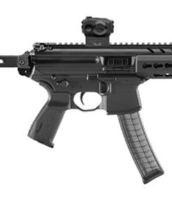 Sig MPX AR-15 Pistol, SIG Red Dot Sight 9mm 8" Barrel KeyMod Rail, Black, Pivoting Brace 30rd Mag