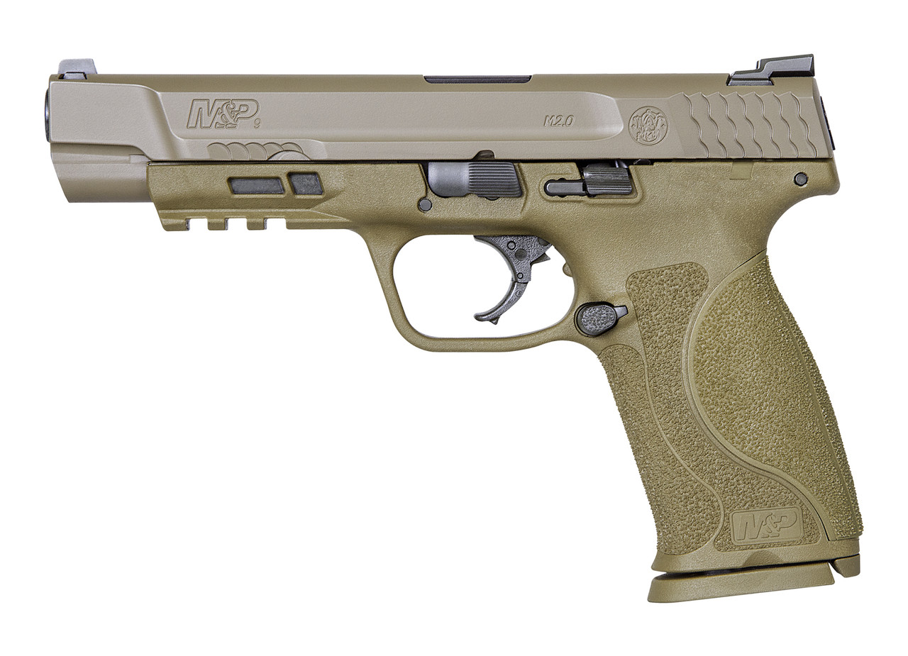 Smith & Wesson M&P9 M2.0 9mm, 5" Barrel, 3-Dot Sights, NTS, Flat Dark Earth, 17rd Smith & Wesson M&P9 M2.0 9mm, 5" Barrel, 3-Dot Sights, NTS, Flat Dark Earth, 17rd