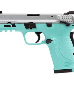 Smith & Wesson M&P Shield EZ .380 ACP, 3.6" Barrel, Robin Egg Blue, Silver Slide, 8rd