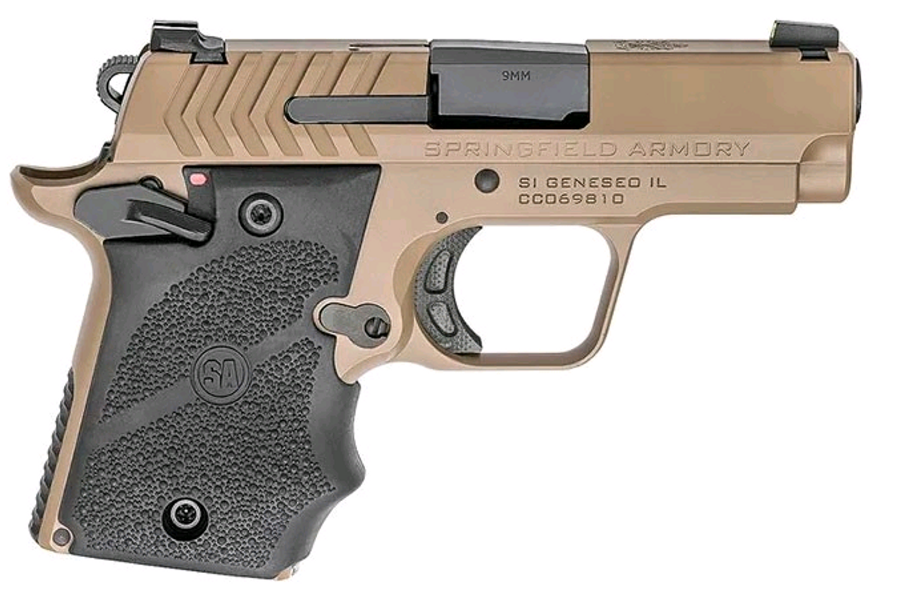Springfield 911 Micro Compact 9mm Desert Flat Dark Earth, Hogue Grips, 2xMags Springfield 911 Micro Compact 9mm Desert Flat Dark Earth, Hogue Grips, 2xMags