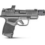 Springfield, Hellcat RDP, Semi-automatic, Striker Fired, Sub-Compact, Optics Ready, 9mm, 3.8" Barrel Compensator, Polymer Frame, Textured Grips, Tritium Night Sights, Thumb Safety 2 Mags, 13Rd, Black, Includes HEX Wasp Red Dot