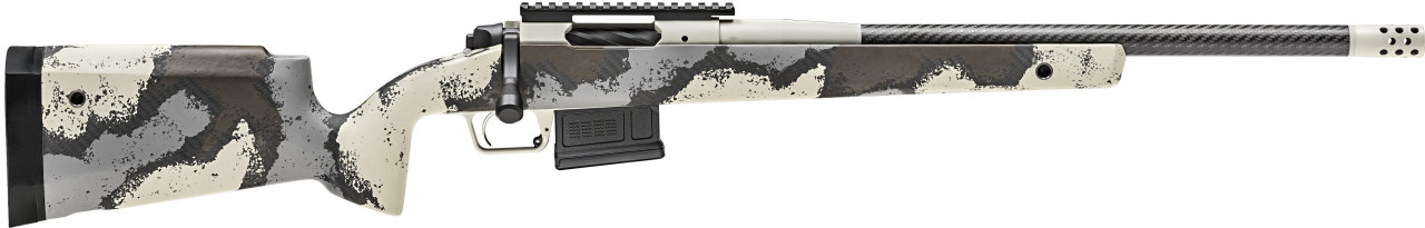 Springfield Model 2020 Waypoint 308 Win, 20" Carbon Fiber Barrel, SA Radial Brake, Tan, Desert Verde Cerakote, Ridgeline Camo Carbon Fiber Stock, M-LOK, TriggerTech Adj Trigger, 5rd AICS Short Action Magazine Springfield Model 2020 Waypoint 308 Win, 20" Carbon Fiber Barrel, SA Radial Brake, Tan, Desert Verde Cerakote, Ridgeline Camo Carbon Fiber Stock, M-LOK, TriggerTech Adj Trigger, 5rd AICS Short Action Magazine