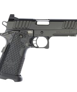 Staccato P DPO 9mm, 4.4" Bull Barrel, G2, Dawson Fiber Optic, SS Barrel, DLC Finish, 17rd/20rd