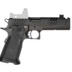 Staccato XC 9mm, 5" FlaTec Barrel, Dawson Fiber Optic Sights, DLC, 17rd/20rd