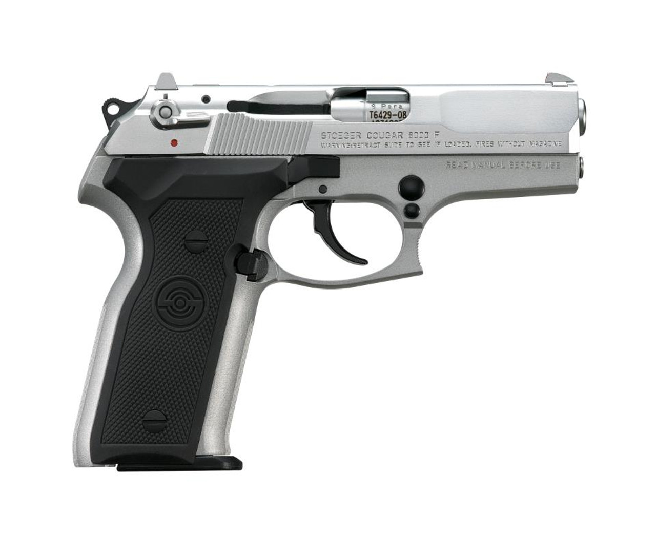 Stoeger Cougar 9MM Silver W/Black Grip 15 Rd Mag Stoeger Cougar 9MM Silver W/Black Grip 15 Rd Mag