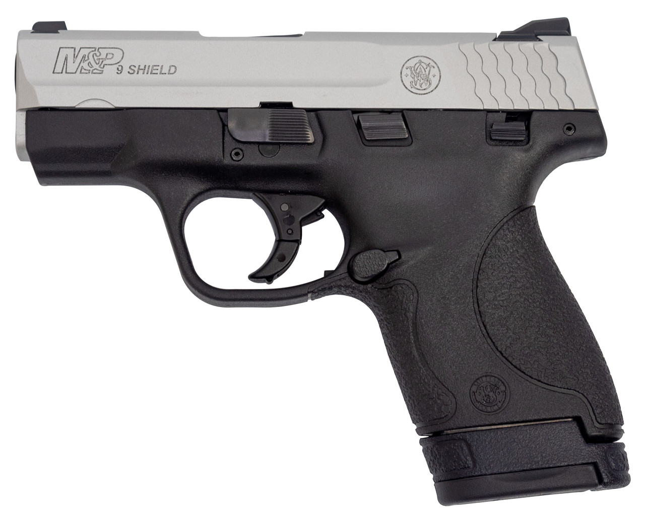 Smith & Wesson M&P9 Shield 9mm, 3.1" Barrel, Black/Satin Aluminum, 8rd Smith & Wesson M&P9 Shield 9mm, 3.1" Barrel, Black/Satin Aluminum, 8rd