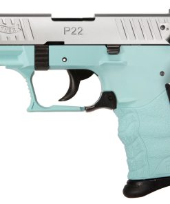 Walther P22 QD .22 LR, 3.42" Barrel, Adj. Sights, Angel Blue, 10rd