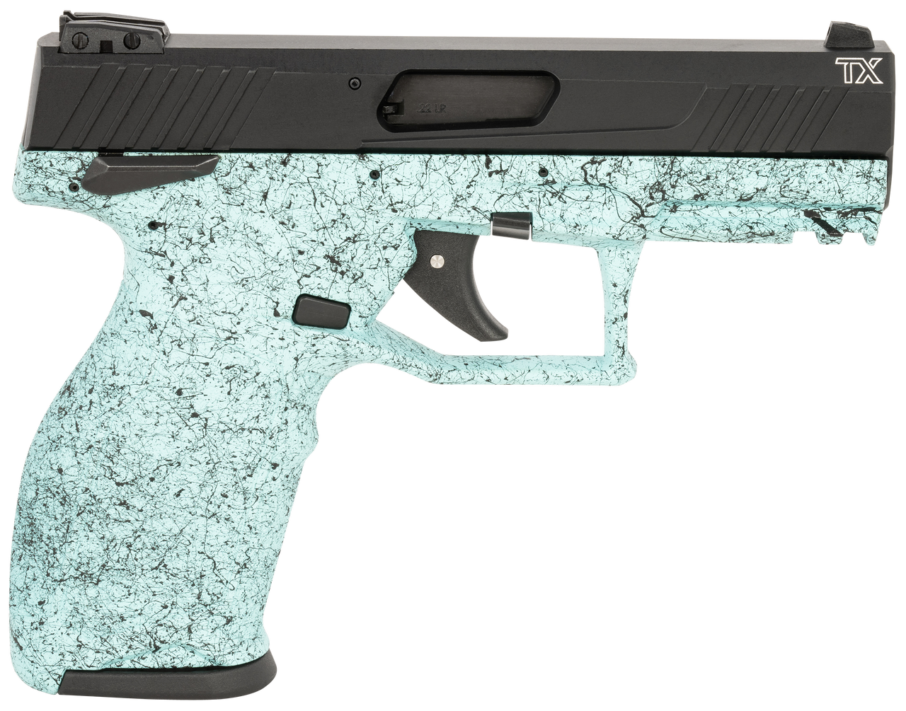 Taurus TX22 22 LR, 4.1" Threaded Barrel, Cyan Splatter, 16rd Buy Taurus TX22 22 LR