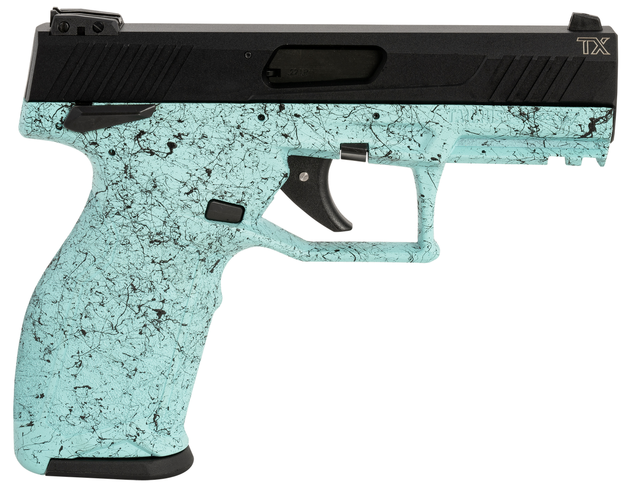 Taurus TX22 22 LR, 4" Threaded Barrel, Cyan Frame, Black Slide, 10rd Buy Taurus TX22 22 LR