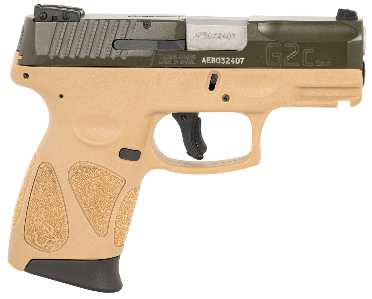 Taurus G2C Compact 9mm, 3.26" Barrel, Moss Green/Tan Matte Finish, 12rd Buy Taurus G2C Compact 9mm