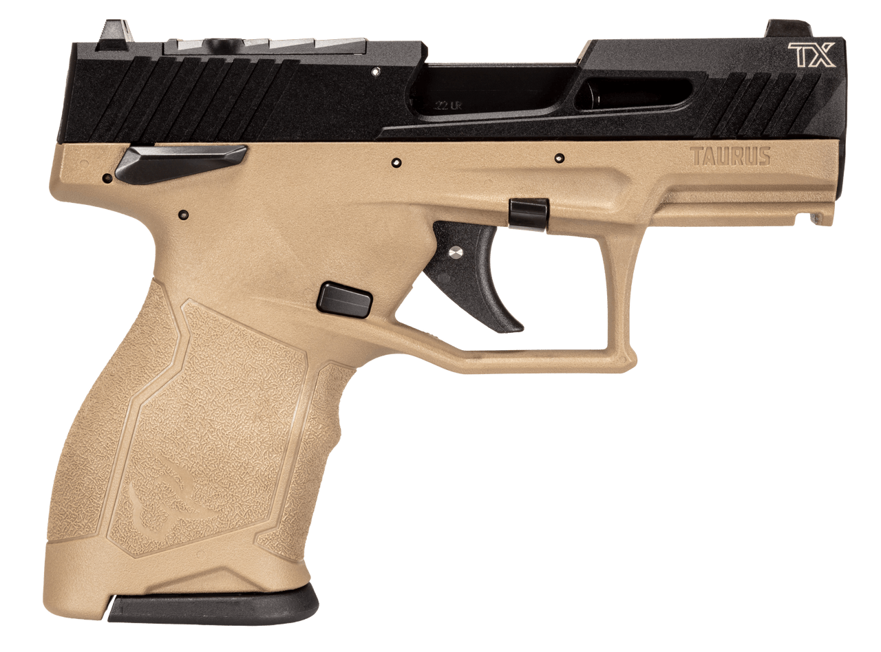 Taurus TX22C 22 LR, 3.6" Threaded Barrel, Flat Dark Earth Frame, Black Slide, 13rd Buy Taurus TX22C 22 LR