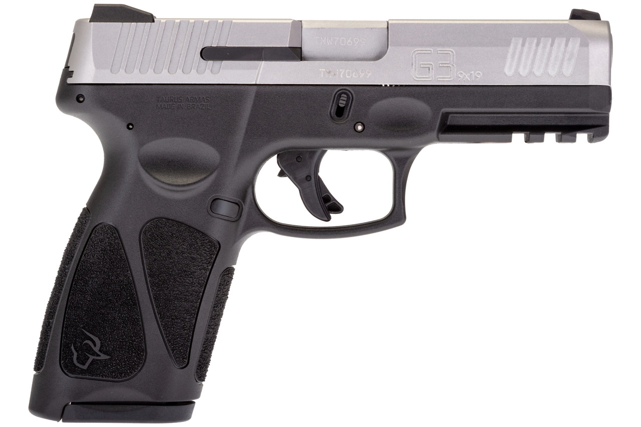 Taurus G3 9mm, 4" Barrel, Manual Safety, SS Slide, Black, 10rd Buy Taurus G3 9mm