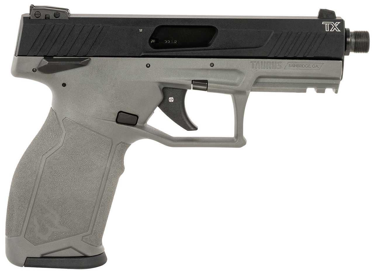 Taurus TX22 22 LR, 4" Threaded Barrel, Gray Frame, Black Slide, 10rd Buy Taurus TX22 22 LR