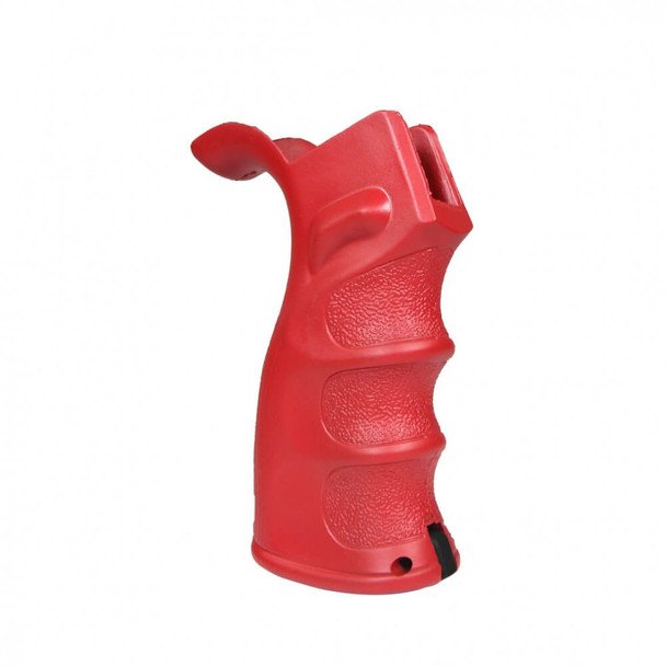 AR-15/AR-10 Red Cerakote Beavertail Pistol Grip for Enhanced Control and Style AR-15/AR-10 Red Cerakote Beavertail Pistol Grip for Enhanced Control and Style