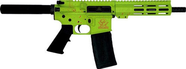 AR-15 Pistol in 5.56 NATO / .223 Remington with 7.5" Nitride Barrel and Zombie Splatter Finish, 30-Round Capacity AR-15 Pistol in 5.56 NATO / .223 Remington with 7.5" Nitride Barrel and Zombie Splatter Finish, 30-Round Capacity