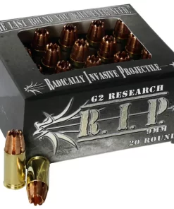 Glock Switch G2 Research R.I.P. 9mm Luger Ammunition - 92 Grain Fragmenting Hollow Point Lead-Free (Box of 100 Rounds)