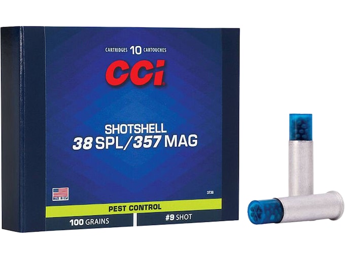 CCI Shotshell 38 Special Ammo 100 Grain Lead Shot - 200 Rounds for Glock Switch Compatibility CCI Shotshell 38 Special Ammo 100 Grain Lead Shot - 200 Rounds for Glock Switch Compatibility