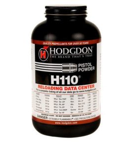 Hodgdon H110 powder, smokeless powder, reloading powder, magnum powder, handgun powder, rifle powder, spherical powder, H110 smokeless, 1 lb powder, Hodgdon reloading