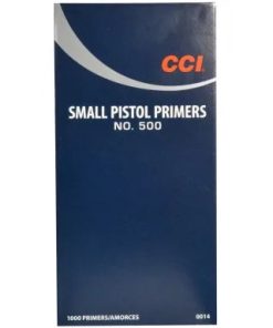 CCI #500 primers, small pistol primers, reloading primers, 1000 primers box, 9mm primers, .38 Special primers, handgun reloading supplies, ammunition components