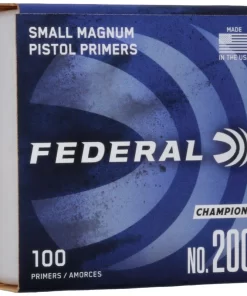 federal primers, small pistol magnum primers, #200 primers, reloading primers, magnum pistol primers, federal #200, reloading supplies, ammunition components, primer ignition, brass primers